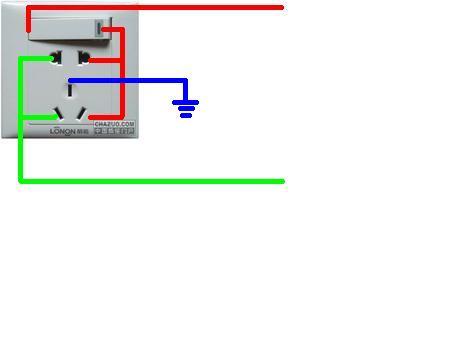 5孔带开关插座如何接线