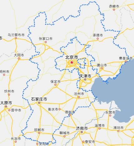 好朋友们;为什么我在中国地图上找不到'河北'这两个字?