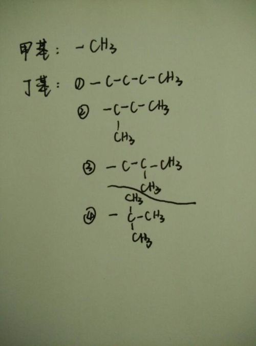 为什么丁基有四种同分异构体,甲基只有一个